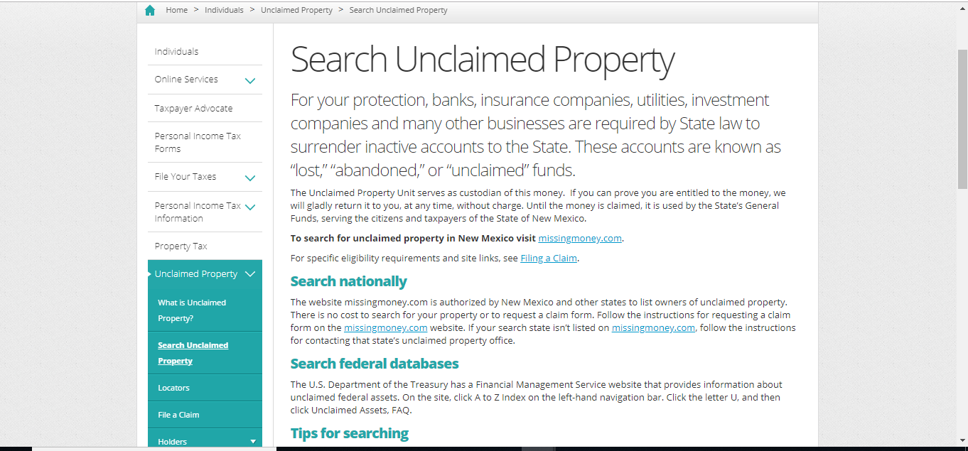 New Mexico Unclaimed Money (2024 Guide)