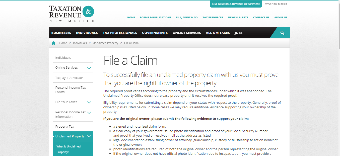 New Mexico Unclaimed Money (2024 Guide)