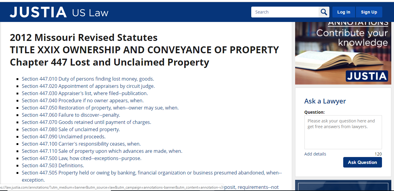 Missouri Unclaimed Money (2021 Guide