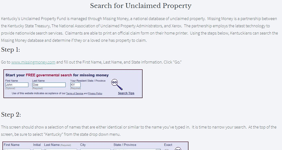 Find Any Kentucky Unclaimed Property (2022 Guide)