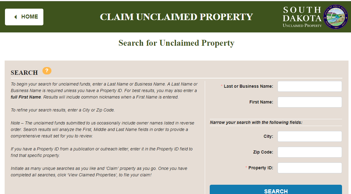 Find all Unclaimed Property in South Dakota (2024 Guide)