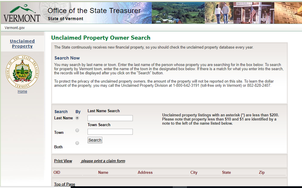Find Any Vermont Unclaimed Property (Updated for 2024)