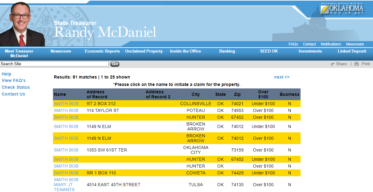 Find All Oklahoma Unclaimed Property (2024 Guide)