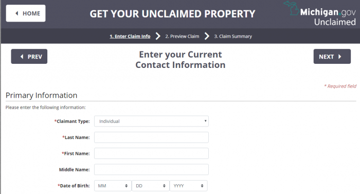 Unclaimed Property Dormancy Chart